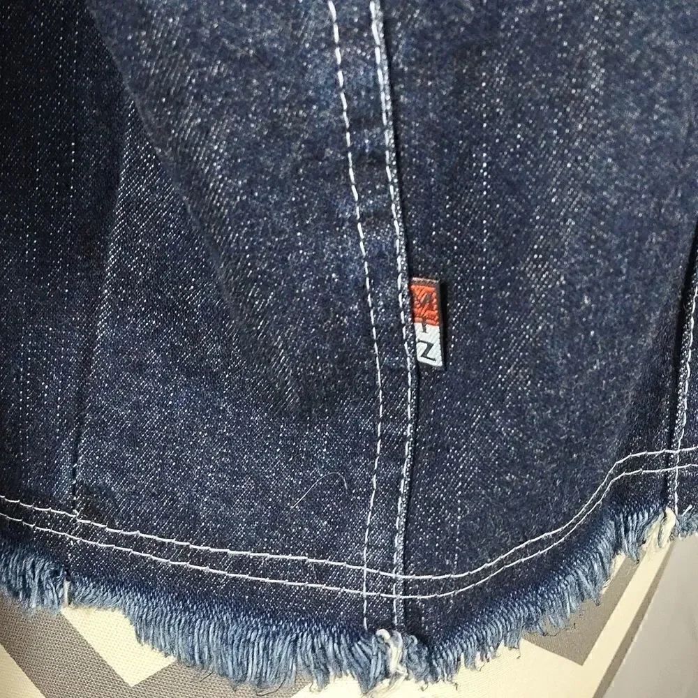 MTZ Distressed Blue Denim Cropped Jacket - Picture 3 of 8
